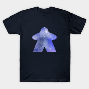 Blue Space Star Meeple | Board Game Fan T-Shirt